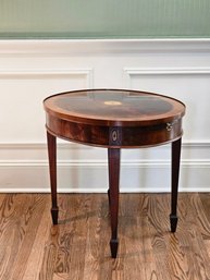 Copley Place Collection By Hekman Inlaid Table With A Small Pull-out #10