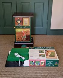 Powell Golf Accent Cabinet With Club Holders And Club Champ Practice Kit #54