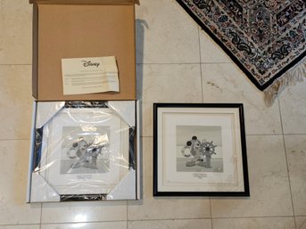 Lot Of Two Disney Cruise Line 1998 Magic Celebratory Season Helmsman Mickey Framed With Certificates  #158
