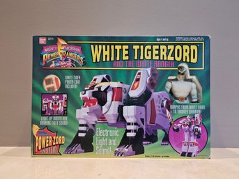 Never Open - Mighty Morphin Power Rangers 1994 Ban Dai White Tigerzord And White Ranger #169