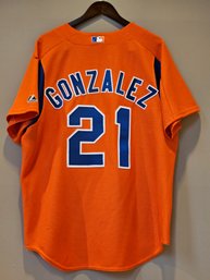 Gonzalez NEW YORK METS Jersey Genuine Merchandise Authentic Jersey  #198