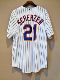Nike Max Scherzer York Mets Striped On-field Jersey #203