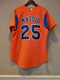 Kazuo Matsui Autographed Majestic NEW YORK METS Jersey #209