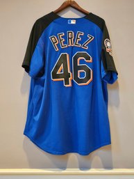 #Perez #46 Majestic NEW YORK METS Jersey#210