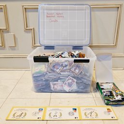 Large Bin Full Of Baseball, Football, Basketball, Hockey Cards #219