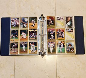 Binder Displaying Various Sports Cards:  Baseball, Football, Basketball, Hockey #221