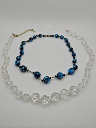 Vintage Glass And Crystal Necklaces #81
