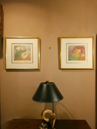 A Pair Of Framed Pencil Signed And Numbered Etching By Malaysian Artist Eng Tay  17'X 17'  #63
