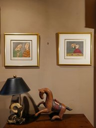 A Pair Of Framed Pencil Signed And Numbered Etching By Malaysian Artist Eng Tay  17'X 17'  #65