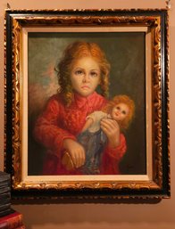 Oil On Canvas Painting In A Carved Wood Frame  31'X 26.5' #73