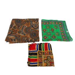 Lot Of Three Vintage Scarves