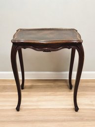 1920s French Louis XV Oak Table With Leather Top #150
