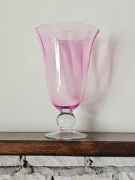 Large Vintage Handmade In Poland Purple Vase #30
