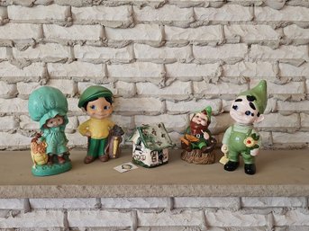 Lot Of Five Vintage Ceramic Figurines #116