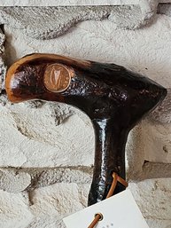 Vintage Hand Carved Wooden Walking Cane #117