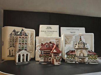 Lot Of Three Dept 56 Heritage Christmas Village Lighted Houses  #123