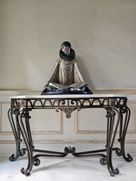 Stunning Bronzed Pierrot Sculpture By David Fisher Signed, Austin Productions 1986  #19