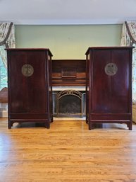 A Pair Of 19th Century Antique Chinese Ming Cabinets 71.5'H X 37.5'W X 22.5'D #23