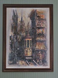 Antique Original Oil On Canvas Artist Signed Painting 35 X 26 #27