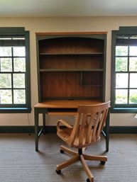 Ethan Allen Traditional Computer Desk With Hutch And Chair 78'H X 48'W X 24'D #51