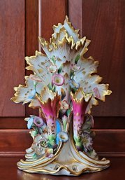 Antique Valentine Louis Philippe Porcelain Vase 12' Tall #91