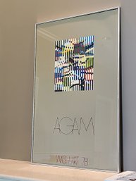 Israeli Artist Yaacov Agam Wash Art '78 Serigraph Printed In 1978 35' X 23.5' #113