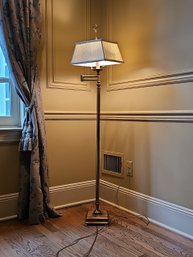Vintage Brass Swing Arm Floor Lamp 56'H #125