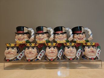 Collection Of Fitz & Floyd Five Queen Of Hearts And Four Mad Hatter Alice In Wonderland Mugs  #130