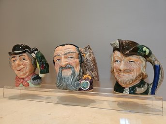 Lot Of Three Large ROYAL DOULTON Collectible Character Mugs #131