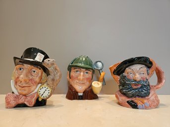 Lot Of Three Large ROYAL DOULTON Collectible Character Mugs #132