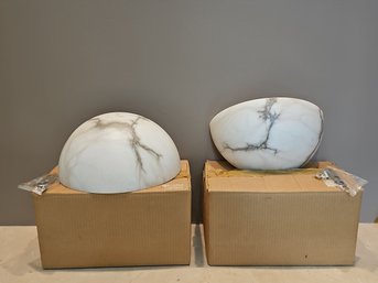 Brand New Set Of Spanish Alabaster Sconces By Sarreal Art #135