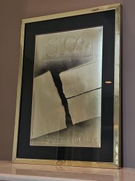 Unique Piece Of Abstract Art By Marilyn Sica Foil Paper Signed With Pencil At Lower Right 26.5 X 19  #138