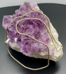 PROCHAIN Sterling Silver Rope Link Chain With Squeeze-Latch Lobster Claw Clasp, Marked 925