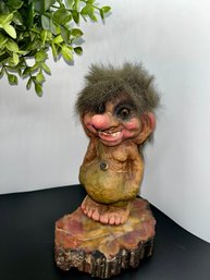 Collectible NyForm Troll Original, Handmade In Norway, Handpainted, Norwegian Good Luck Doll