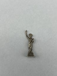 JEWELART Statue Of Liberty Sterling Silver Charm, Free Standing Or Wear As Pendant, 1.25', NY, USA