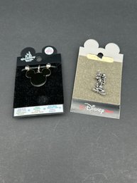 Disney Mickey Mouse Mood Pendant On Satin Cord Necklace,  And 1' Goofy Charm, Walt Disney World Souvenirs