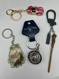 Keychain Collection - Universal Studios, Ed Hardy, Harry Potter, VW Beetle, Wand Measures 4 Inches
