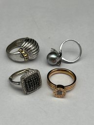 Four Beautiful Rings, Assorted Fashion Styles, Sizes 5.5 - 7