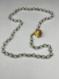 Beautiful Handmade Murano Art Glass Bead Necklace, 25', Screw Clasp