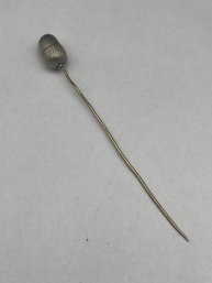 Acorn Sterling Silver Stick Pin, Lapel Brooch, Unmarked, 4'