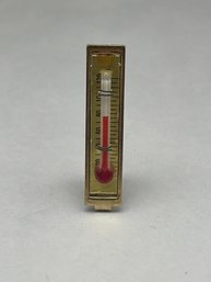 Detailed Glass Thermometer Tie Bar Clip, 1.5'