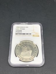 R.M.S. TITANIC 1998 Somalia Republic S$5, NGC Genuine