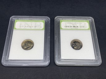 1968 S Roosevelt 10c Dime, PR70 And 1974 P Roosevelt 10c Dim, Brilliant Uncirculated