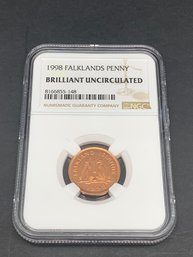 1998 Falklands Penny, NGC, Brilliant Uncirculated, Falkland Islands