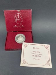 Proof 90% Silver Commemorative Half Dollar,  .900 Silver, 250th Anniversary Of George Washington's Birth