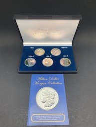 Million Dollar Morgan Collection - Set Of 5 Silver Clad Collector's Proof Coins, 7' Case