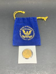 $25 1/2 Ounce 0.24 Gold Proof Liberty 2011 Cook Islands Coin, 0.12oz Pure Gold