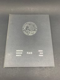 FAO United Nations Money Album With Full Pages, World Mint & Proof Coins And Coin Stamps, 9' X 7.5'