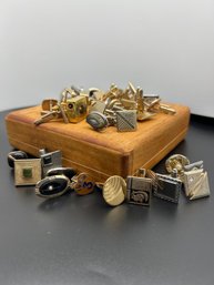Large Assortment Of Cufflinks, Many Pairs, Various Styles, Stones, Enamel