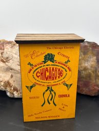 Commemorative Wooden Musical Box Bank From Musical Box Society Int'l 47th Annual Meeting, Chicago 1996, Works